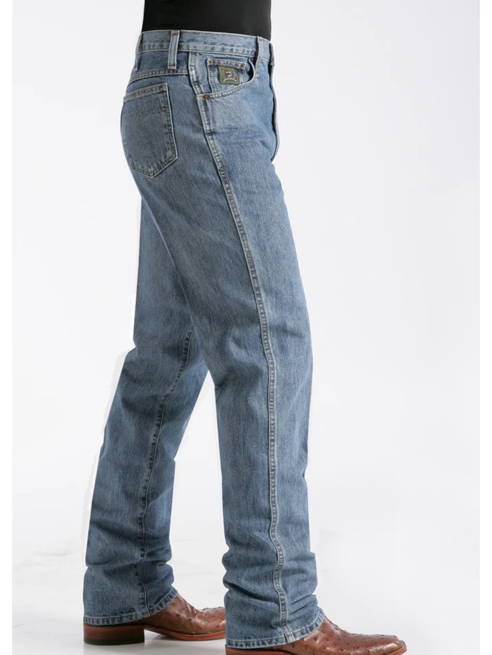 Cinch Men's Green Tag Label Medium Wash Relaxed Fit 100% Cotton Original Jeans